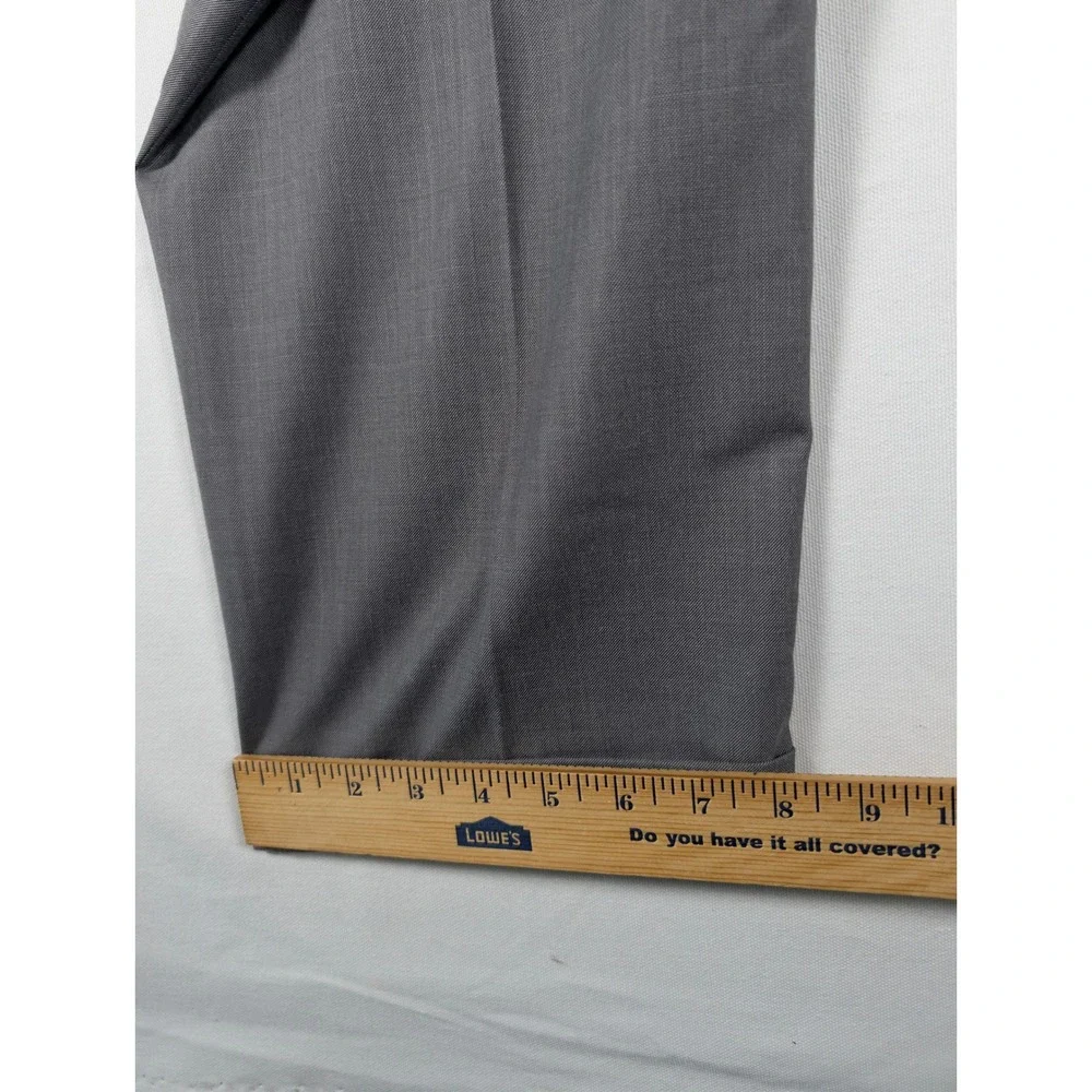 Lauren Ralph Lauren Dress Pants Mens 38x32 Gray Pleated Cuffed Washable Trousers